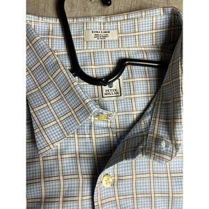 Peter Millar Tattersall Plaid Button Up Dress Shirt XL
